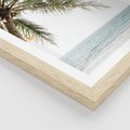 Plakat w ramie 30x40 - Wakacyjne Marzenie - palma nad morzem, - rama drewno