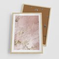 Plakat w ramie 50x70 - Piękno w Szczegółach - marmur, złoto - rama drewno