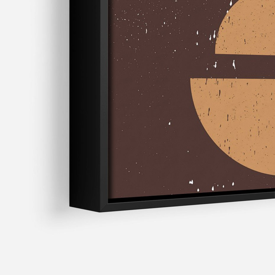 Obraz w ramie 50x70 - Impulsy Przestrzeni - mid century styl, nowoczesna grafika - rama czarna