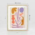 Plakat w ramie 40x50 - Przenikająca Harmonia - abstrakcyjny obraz, pastelowe kolory - rama drewno