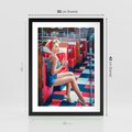 Plakat w ramie 30x40 - Stylowa Elegancja - retro, pinup - rama czarna