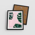 Plakat w ramie 40x50 - Siła Natury - liście, monstera - rama czarna