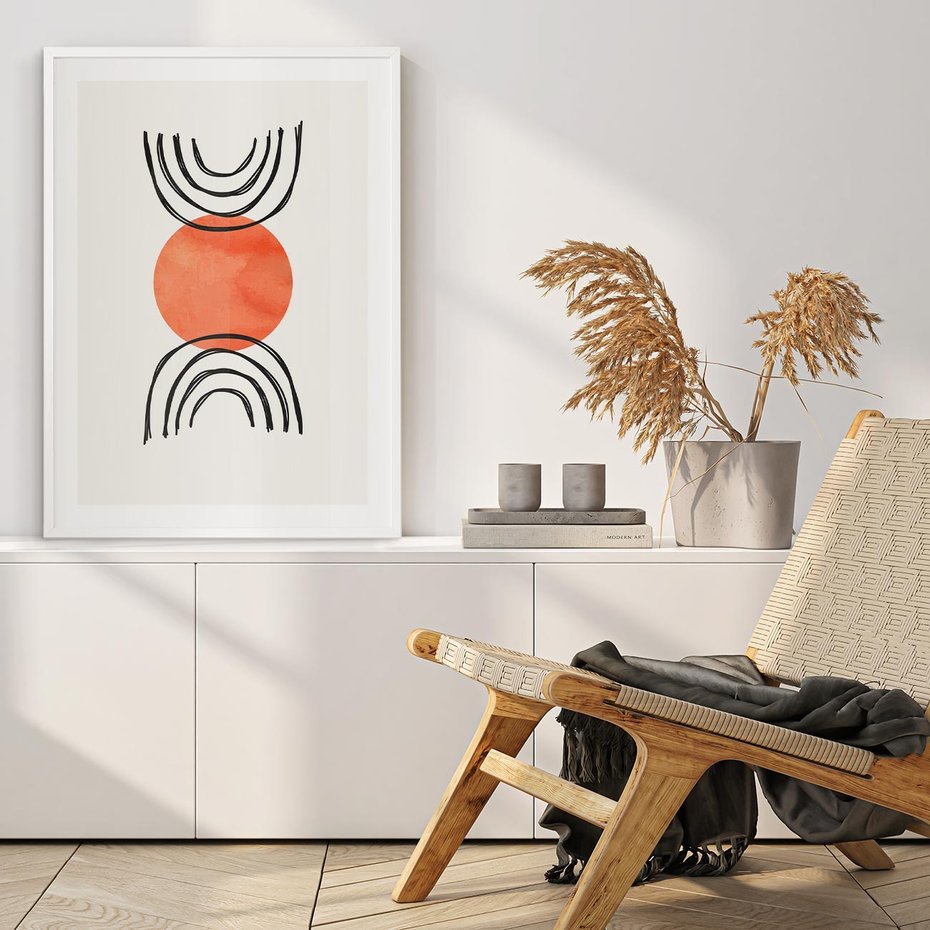 Plakat bez ramy 40x50 - Lustrzane Widzenie - koło, boho styl