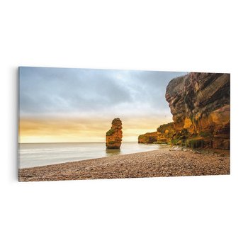 Obraz na płótnie 120x60 - Plaża Morza z Skałami - plaża, morze