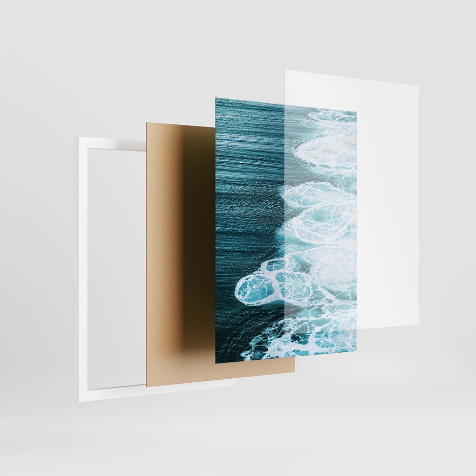 Zestaw obrazy w ramie 30x40 galeria - Tropikalny, napis, cytat, lato, podróż - rama biała