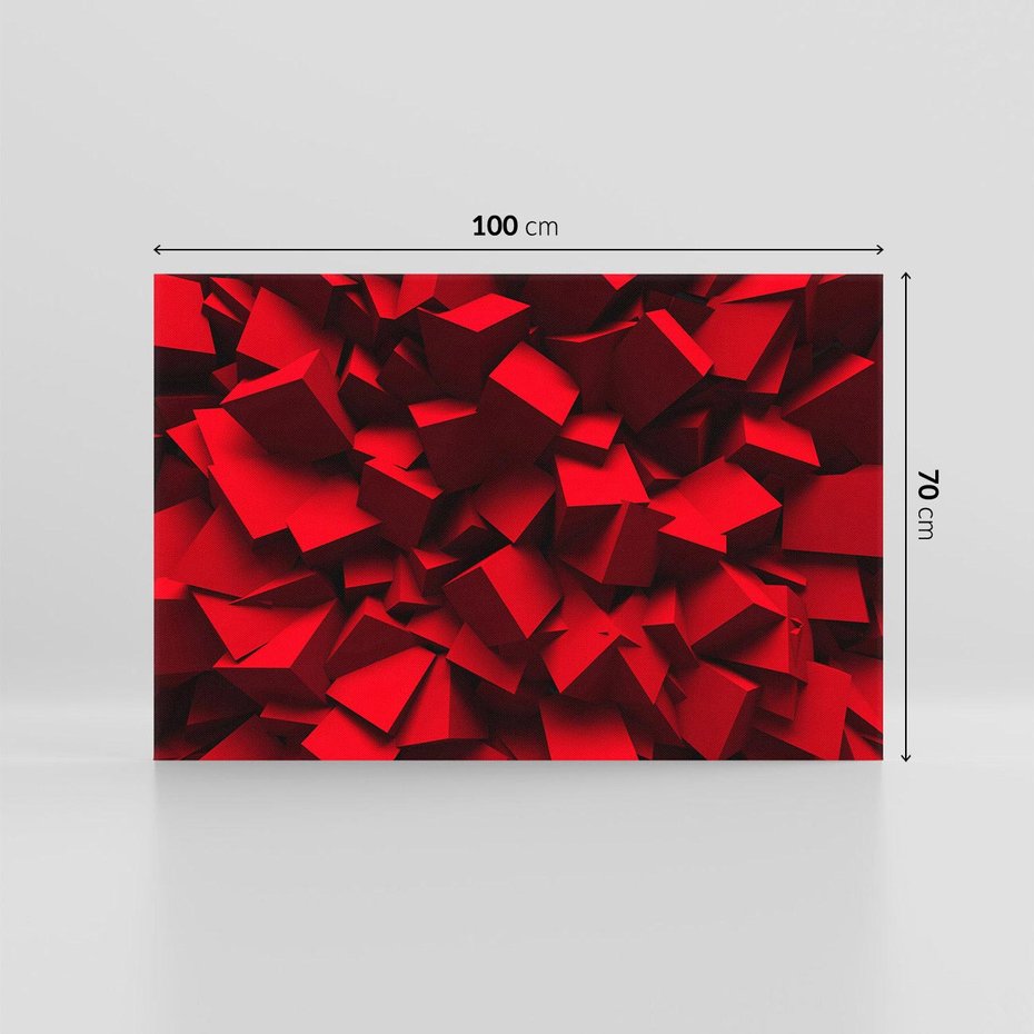 Obraz na płótnie 100x70 - Geometryczny 3D - abstrakcyjna kompozycja - geometryczny, 3D