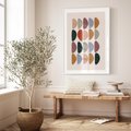 Plakat bez ramy 21x30 - Granice Boho - abstrakcyjny obraz, geometryczna kompozycja