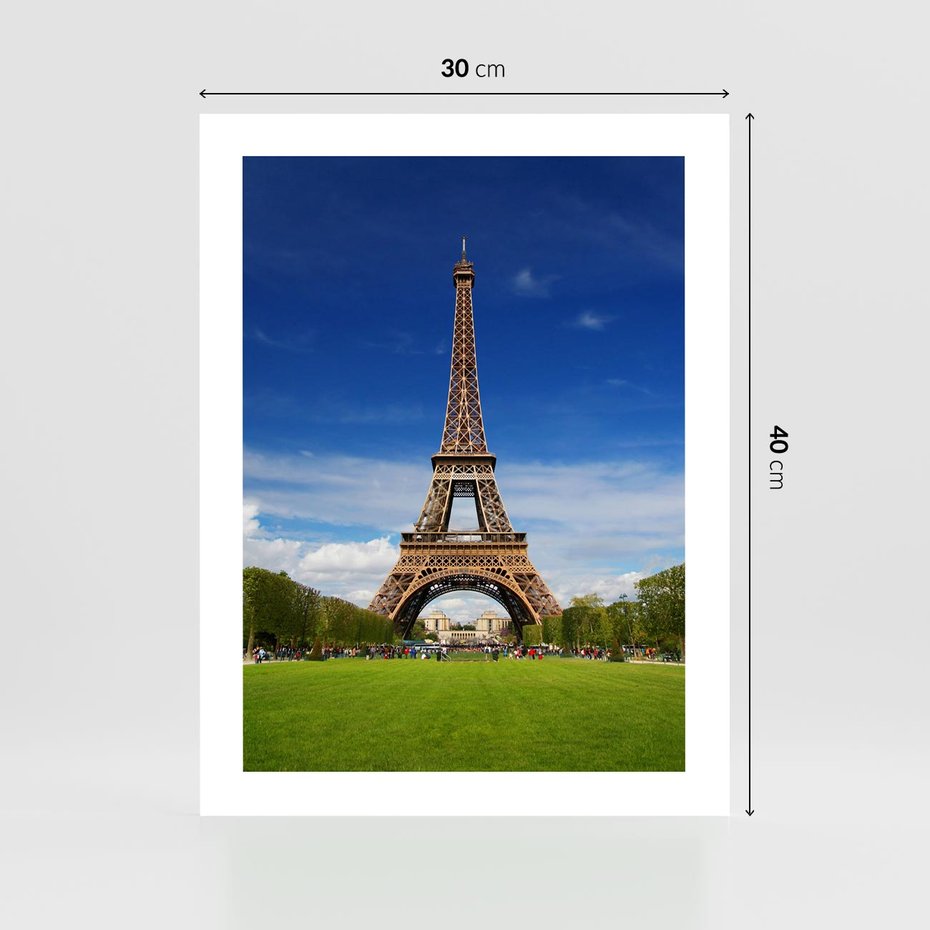 Plakat bez ramy 30x40 - Eiffla: symbole Paryża - Eiffla, Paryż