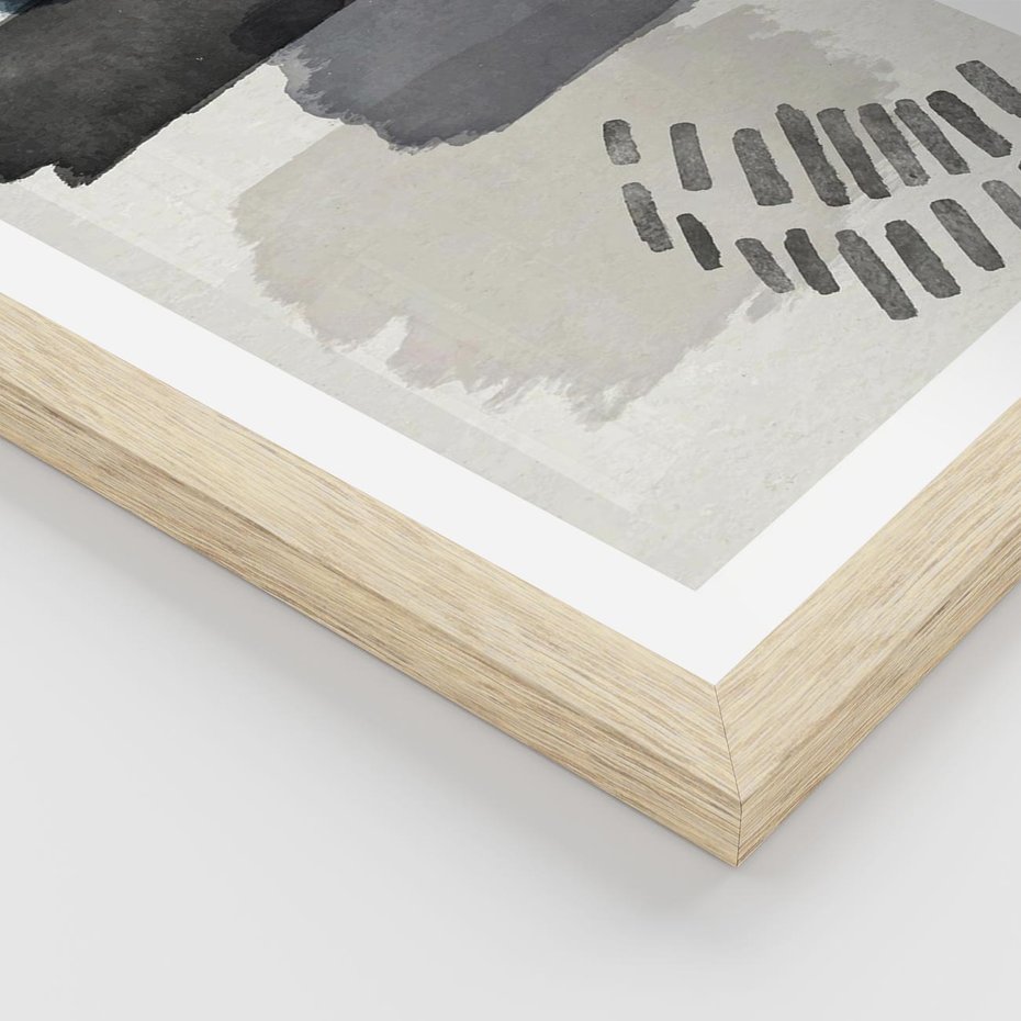 Plakat w ramie 30x40 - W Stylu Akwareli - nowoczesny plakat, abstrakcja - rama drewno