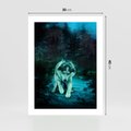 Plakat bez ramy 30x40 - Siła i wdzięk natury - wilk, husky