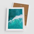 Plakat w ramie 50x70 - Siła i Spokój - morze, ocean - rama biała