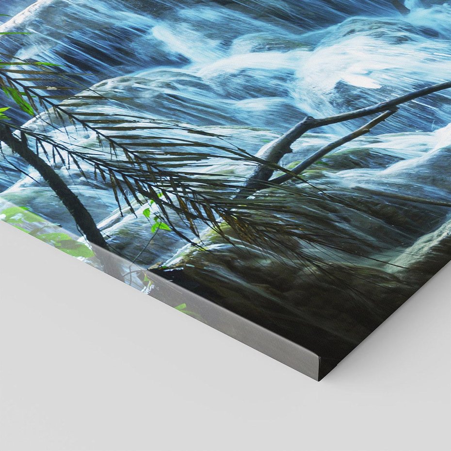 Obraz na płótnie 70x100 - Meksykański wodospad w lesie - wodospad, las