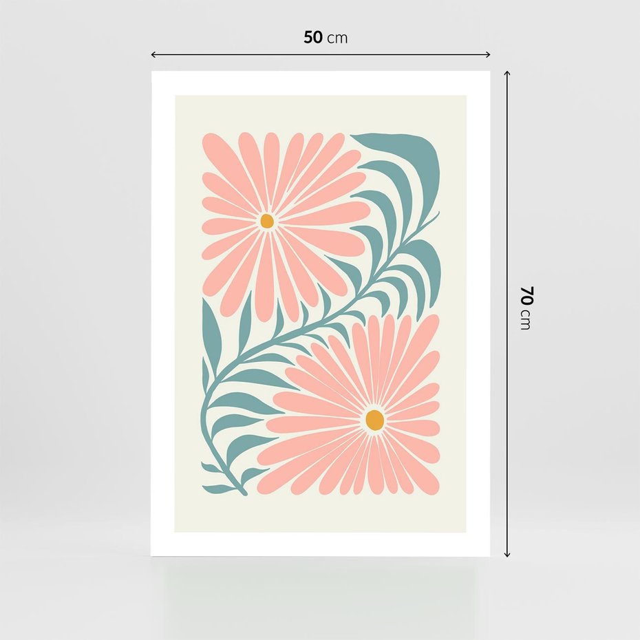 Plakat bez ramy 50x70 - Kształtując Marzenia - kwiaty, sztuka nowoczesna