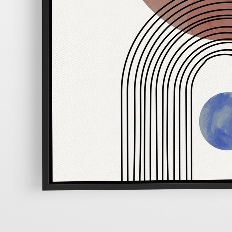 Obraz w ramie 50x70 - Księga Impulsów - nowoczesny plakat, styl midcentury - rama czarna