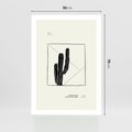 Plakat bez ramy 50x70 - Zaklęta roślinna ekspresja - nowoczesna sztuka, minimalistyczny styl