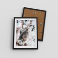 Plakat w ramie 30x40 - Renifer w Zimowej Krainie - renifer, zima - rama czarna