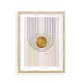 Plakat w ramie 30x40 - Złota Geometria - styl modern, złoto - rama drewno