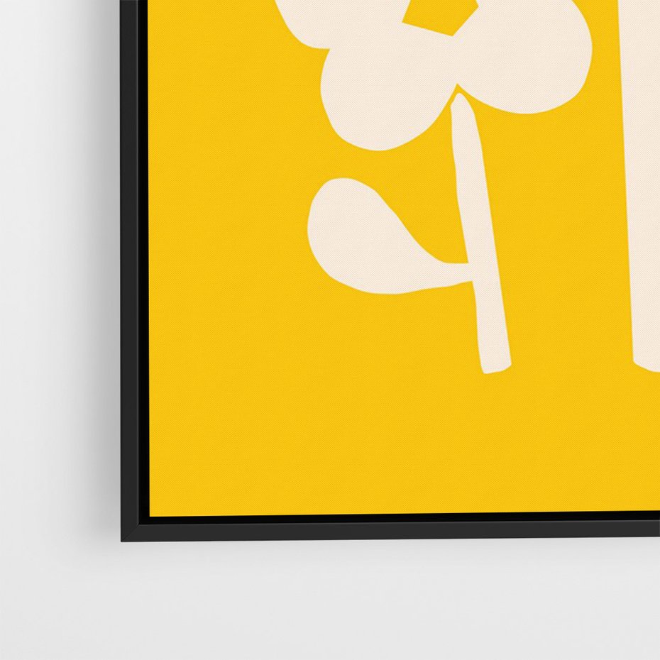 Obraz w ramie 70x100 - Bezgraniczne Impulsy - abstrakcyjny kwiat, plakat - rama czarna