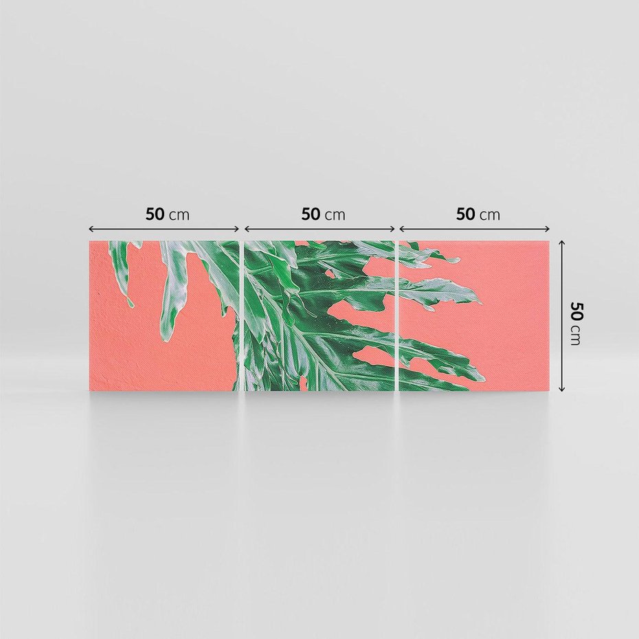 Obraz na płótnie 150x50 - Energetyczna Eksplozja Natury - liście, kolor