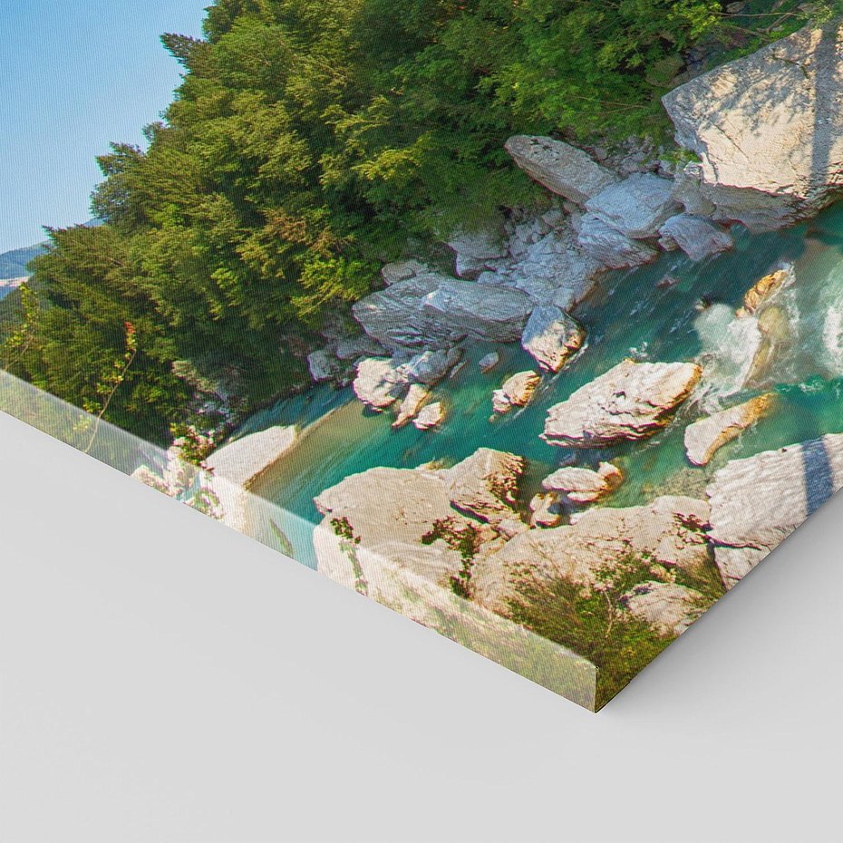 Obraz na płótnie 140x70 - Most w górach: siła natury - most, góry