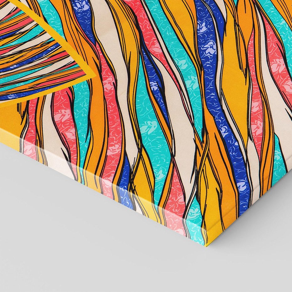 Obraz na płótnie 30x30 - Eksplozja Abstrakcyjnych Barw - abstrakcja