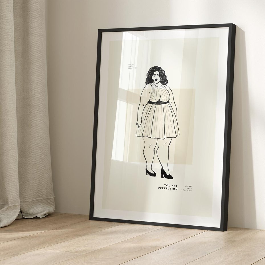 Plakat bez ramy 50x70 - Ekspresja Wewnętrznych Emocji - kobieta, samoakceptacja