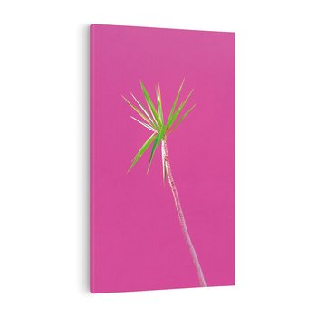 Obraz na płótnie 80x120 - Retro Stylizacja - palma, liście