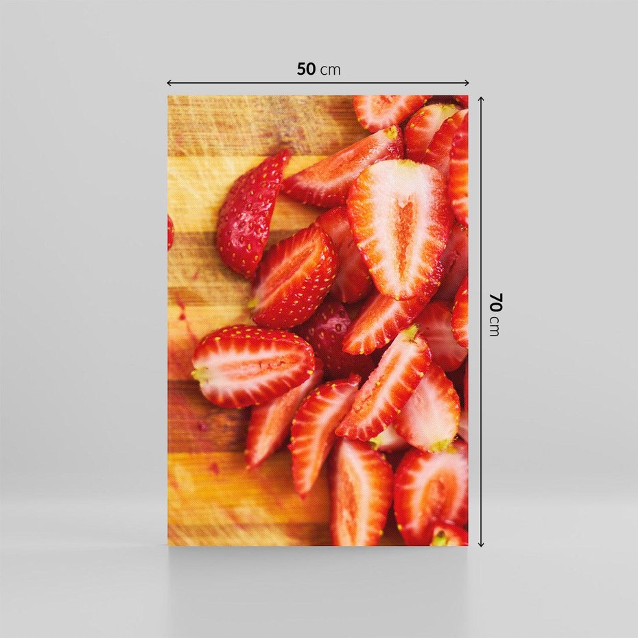 Obraz na płótnie 50x70 - Truskawki - Smak Lata w Owocowym Ogrodzie - truskawki, owoce