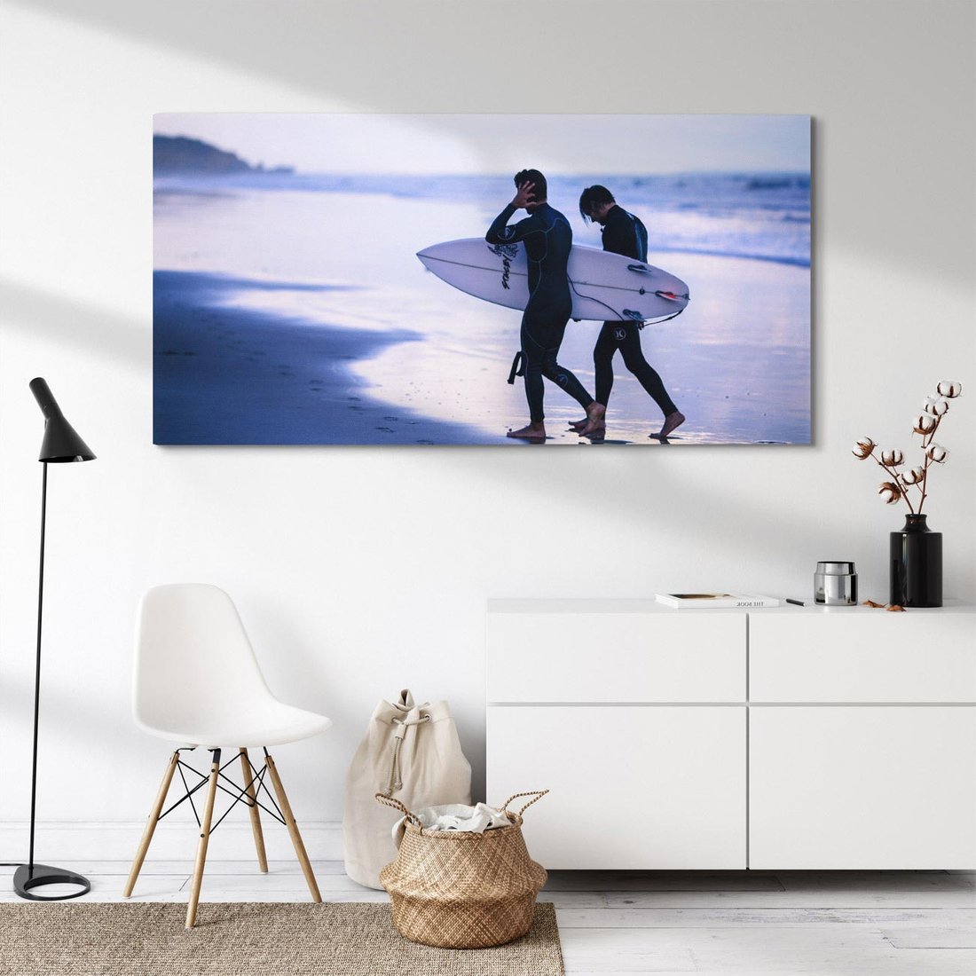 Obraz na płótnie 140x70 - Morze Emocji na Desce Surfera - surfer, surfing