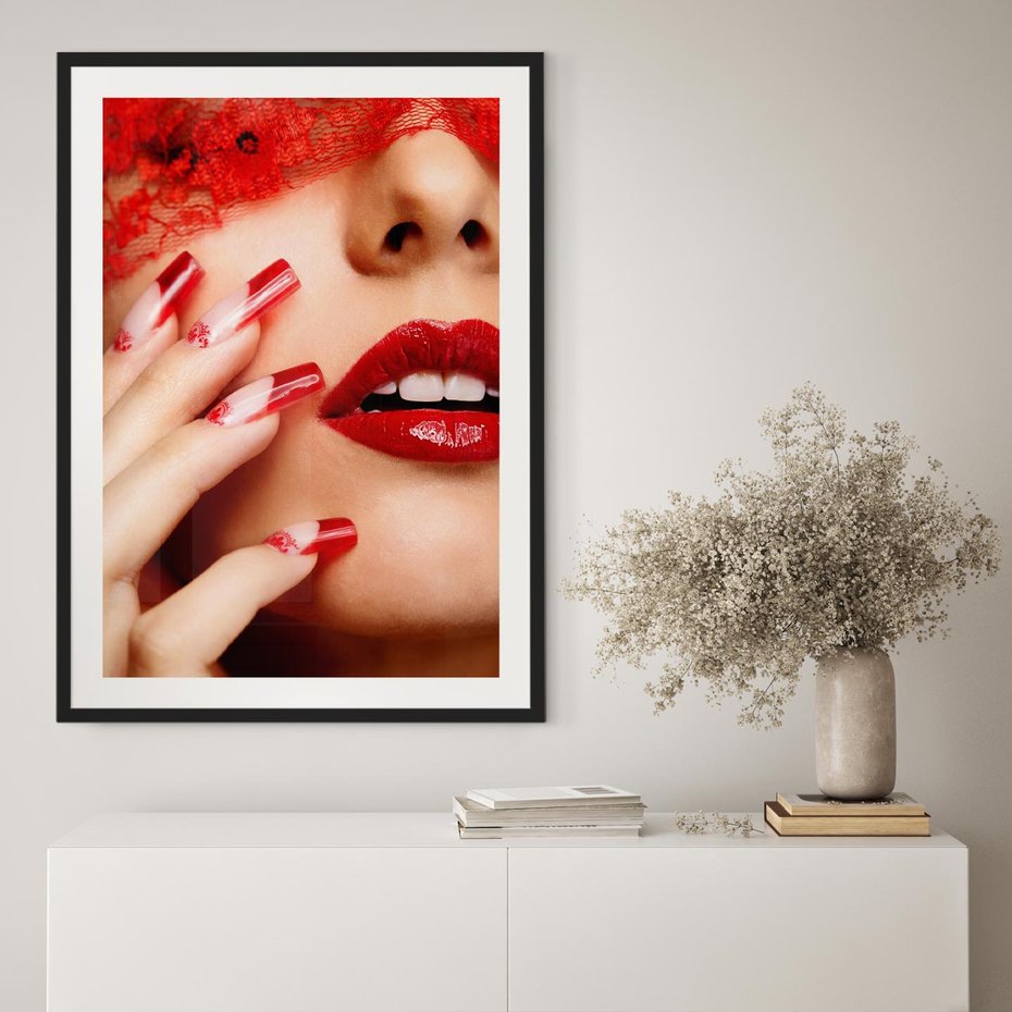 Plakat bez ramy 21x30 - Piękno manicure: kolory i elegancja - paznokcie, manicure