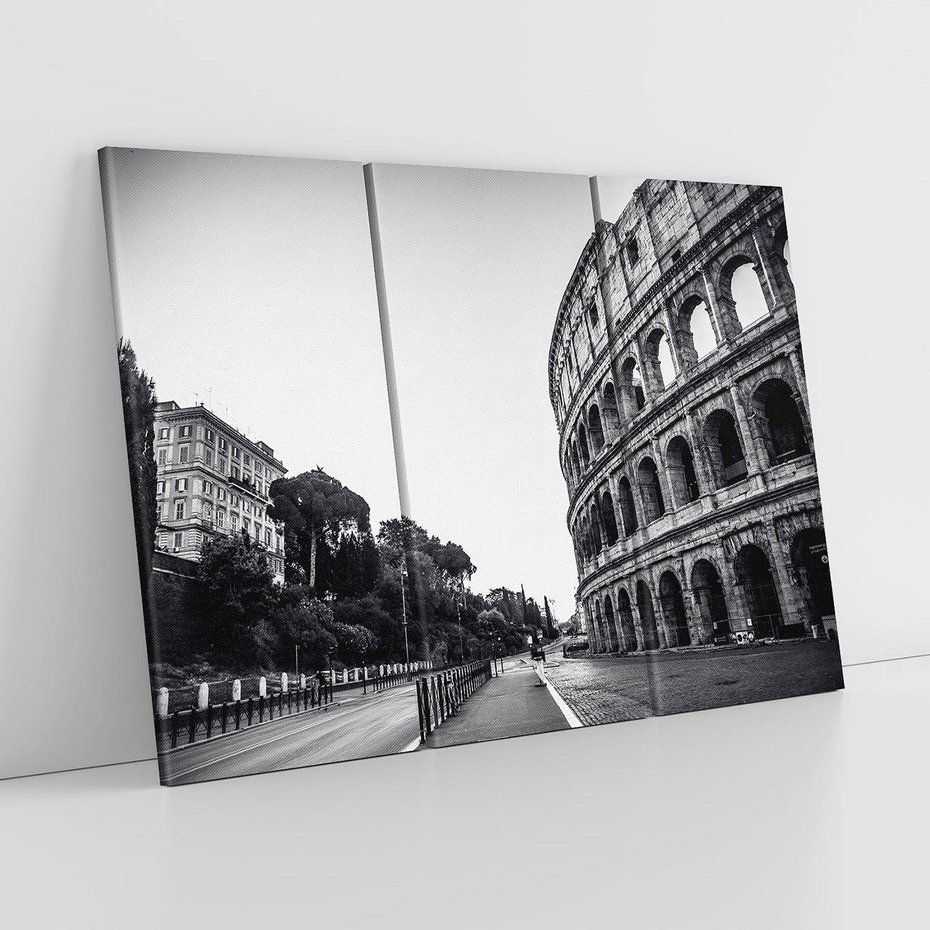 Obraz na płótnie 120x80 - Echa Historii - czarno biała fotografia, koloseum