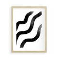 Plakat w ramie 50x70 - Wibracje Plam - abstrakcja, minimalizm - rama drewno