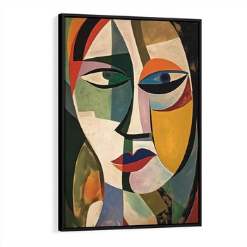 Obraz w ramie 70x100 - Kolorowe Dziwne Wyobrażenia - abstrakcyjny obraz, olejny - rama czarna