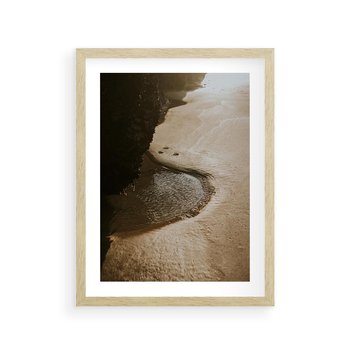 Plakat w ramie 50x70 - Relaksujący Raj - plaża, morze - rama drewno