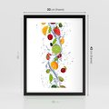 Plakat w ramie 30x40 - Kulinarne Inspiracje - owoce, woda - rama czarna