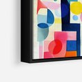 Obraz w ramie 50x50 - Księga Akwarelowych Przeniknięć - abstrakcyjny obraz, różne kolorowe kształty - rama czarna