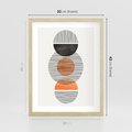 Plakat w ramie 30x40 - Geometryczna Abstrakcja - abstrakcja, nowoczesny obraz - rama drewno
