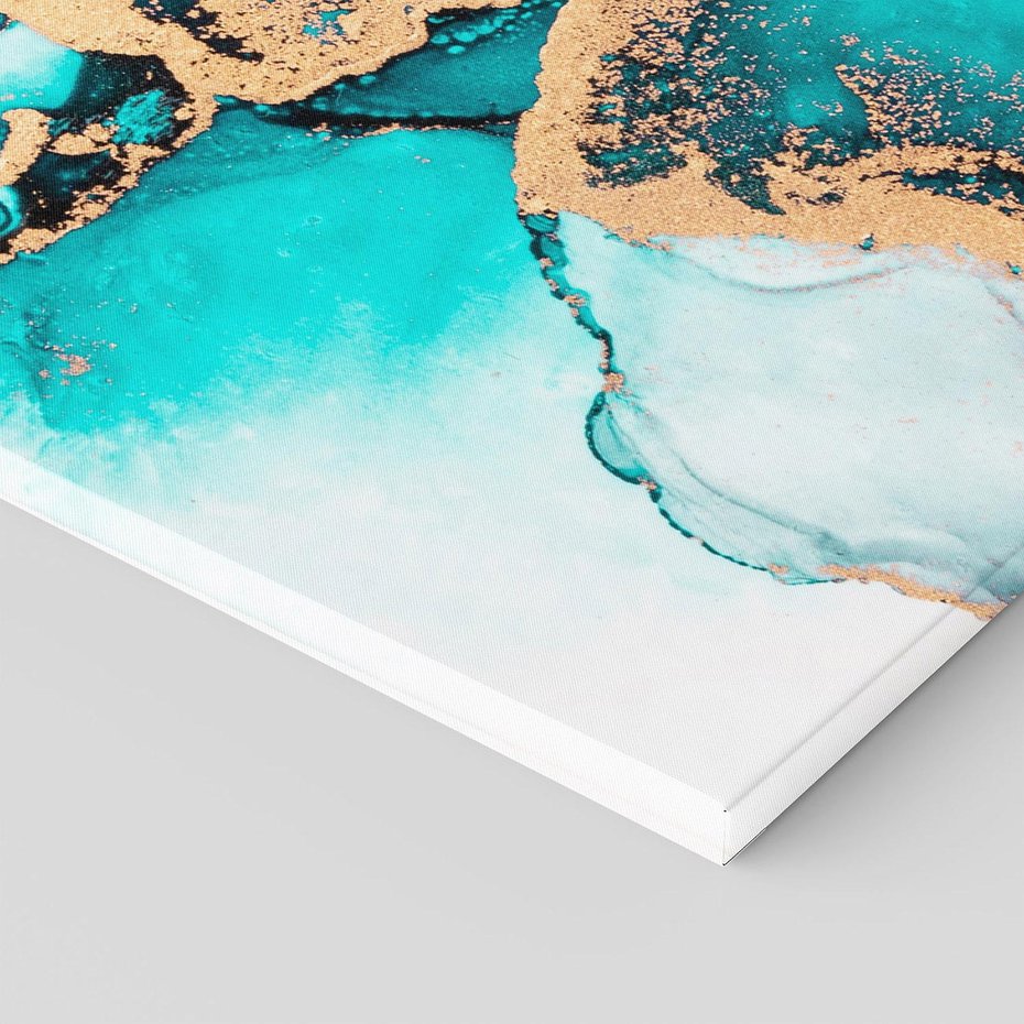 Obraz na płótnie 70x50 - Elegancja i Subtelność - marmur, złoto