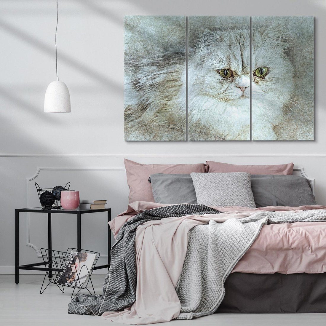 Obraz na płótnie 120x80 - Zwierzęca abstrakcja: Kot - kot, zwierzę