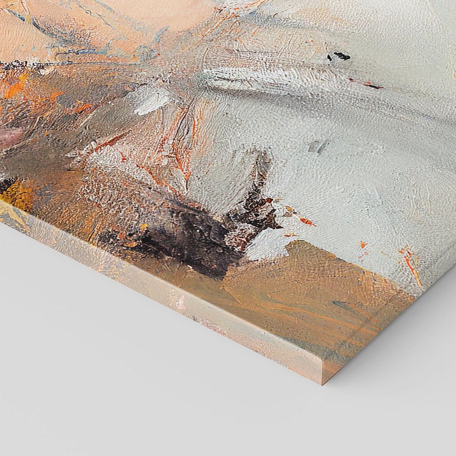 Obraz na płótnie 80x120 - Taniec księżycowego pyłu - abstrakcja, tekstury farb