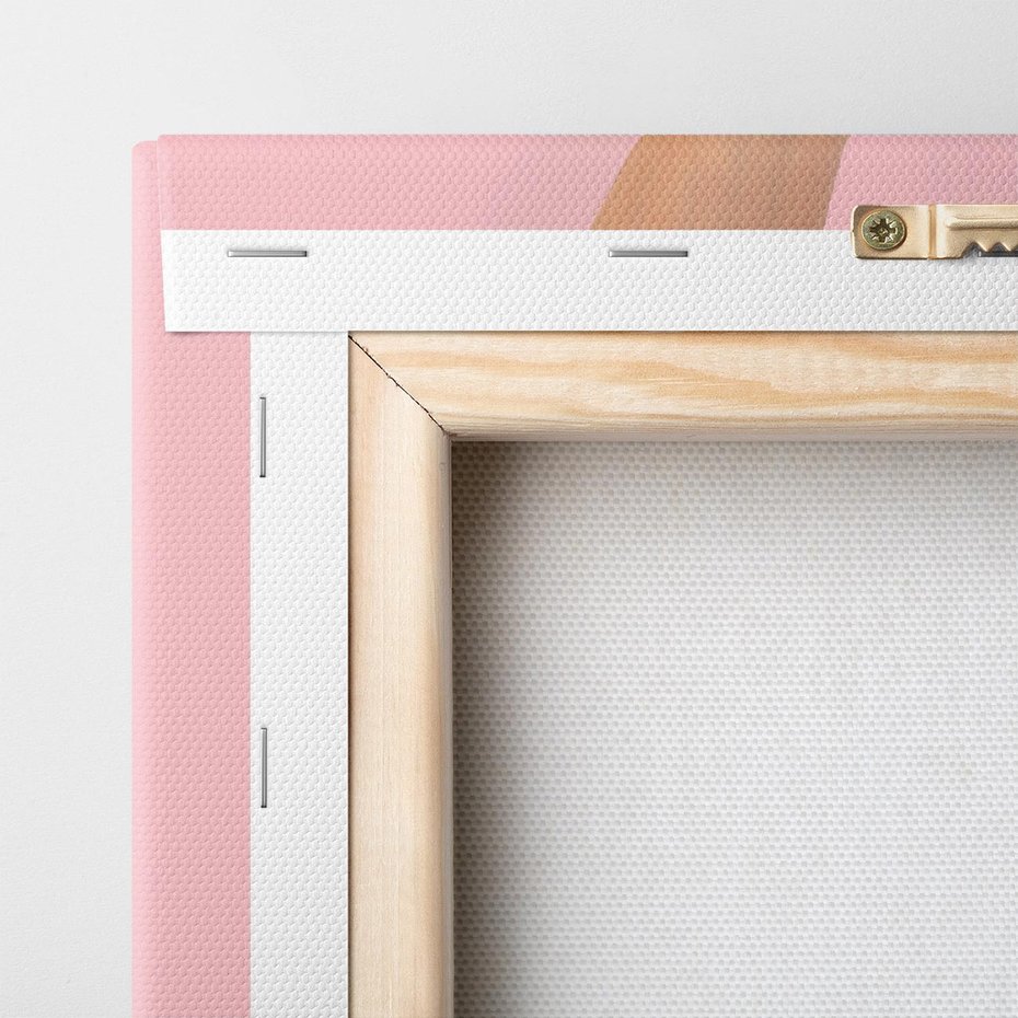 Obraz na płótnie 80x80 - Miłość na Dłoniach - zdjęcie, dłonie trzymają ulepione tęczowe serce