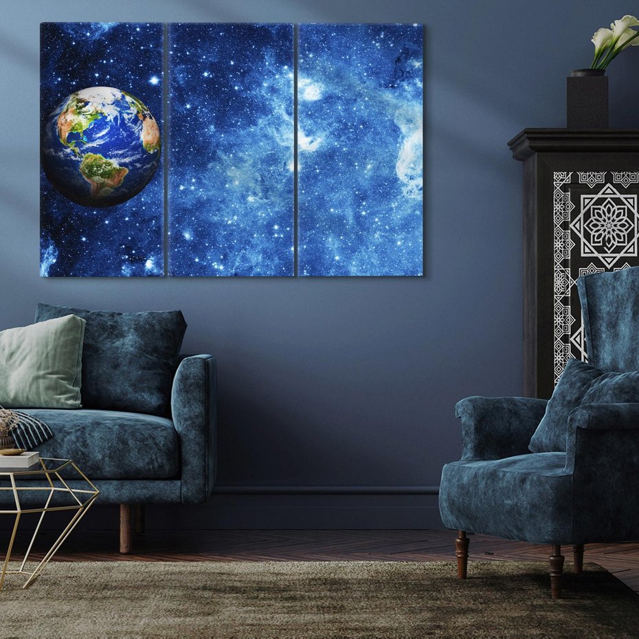 Obraz na płótnie 120x80 - Kosmiczne podróże na Ziemię - kosmos, ziemia