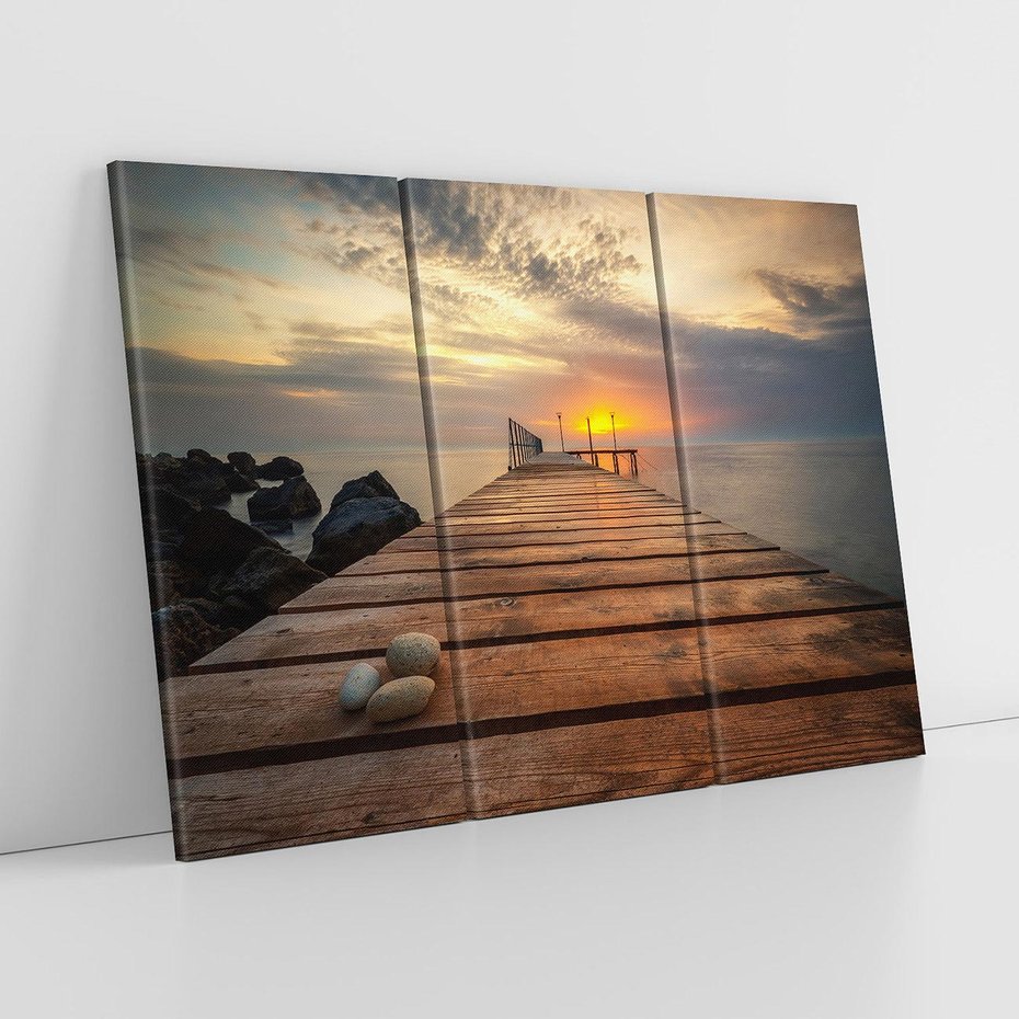 Obraz na płótnie 120x80 - Molo nad bułgarskim morzem - Bułgaria, molo