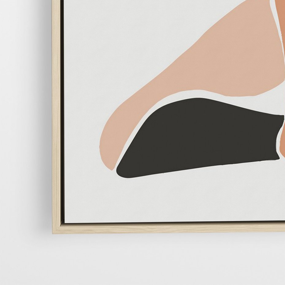 Obraz w ramie 80x120 - Widok Abstrakcyjny - abstrakcyjny obraz, minimalizm - rama drewno