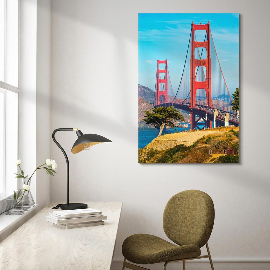 Obraz na płótnie 50x70 - W krainie amerykańskich mostów - most, USA