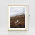 Plakat w ramie 30x40 - Owiecka panorama - góry, owca - rama drewno