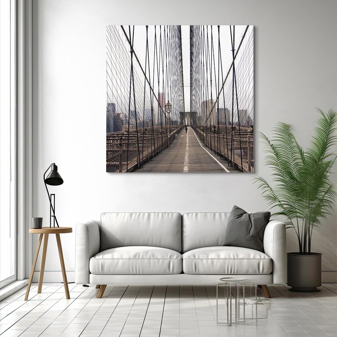 Obraz na płótnie 70x70 - Nowoczesna Linia - most, nowoczesna