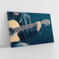 Obraz na płótnie 120x80 - Gitara - Dźwięki Retro - gitara, muzyka