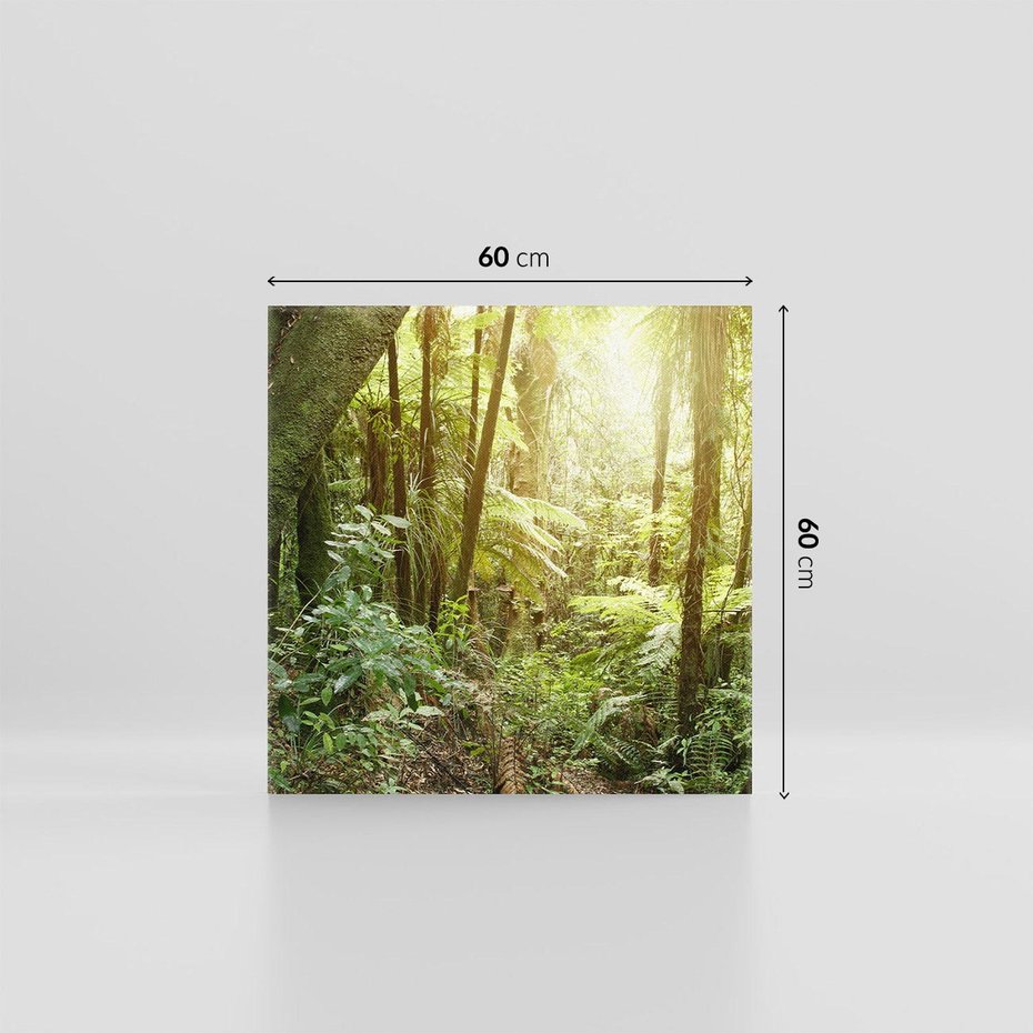 Obraz na płótnie 60x60 - Uroczysty Las Drzew - las, drzewa