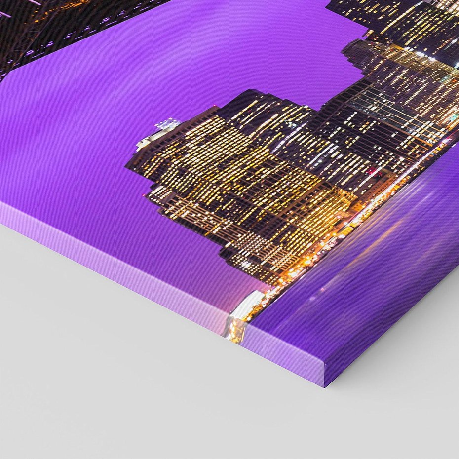 Obraz na płótnie 140x70 - Nocny Spacer po Moście Manhattan - most, Nowy Jork